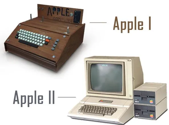 Wyglad-komputerow-Apple-I-i-Apple-II