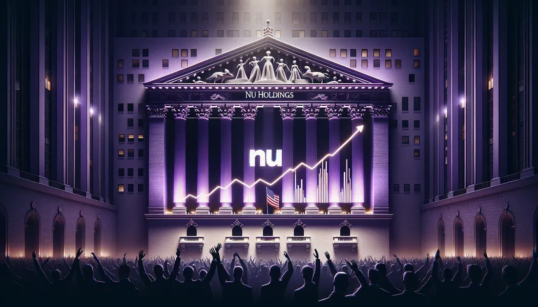 DALL·E-2024-03-24-18.22.24-Modify-the-graphic-to-focus-on-the-NU-Holdings-IPO-celebration-with-a-sophisticated-ambiance.-The-scene-is-before-a-grand-building-styled-after-the-