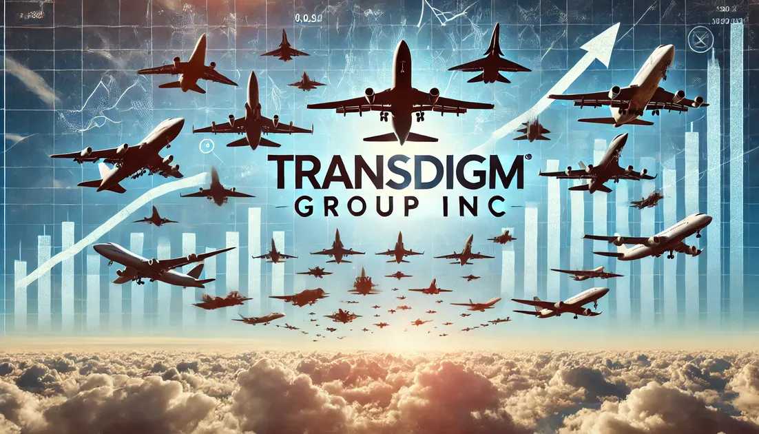 DALL·E-2024-11-04-09.40.50-Horizontal-image-featuring-the-TransDigm-Group-Inc.-logo-with-airplanes-flying-in-the-background-and-a-rising-stock-chart-in-the-sky.-The-logo-should-