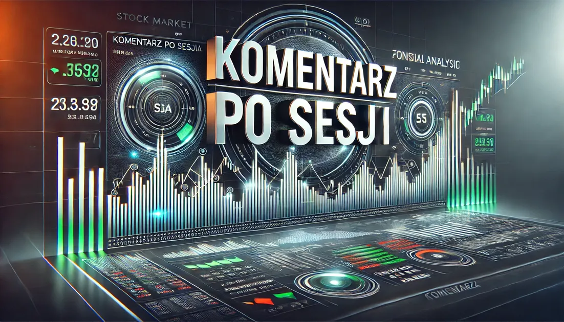 DALL·E-2025-01-11-13.58.01-A-modern-stock-market-themed-horizontal-graphic-with-the-bold-Polish-text-KOMENTARZ-PO-SESJI.-The-background-features-stock-market-charts-candlesti