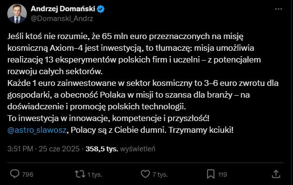 Inwestycja-w-misje-Axiom-4-szansa-na-rozwoj-polskiego-sektora-kosmicznego