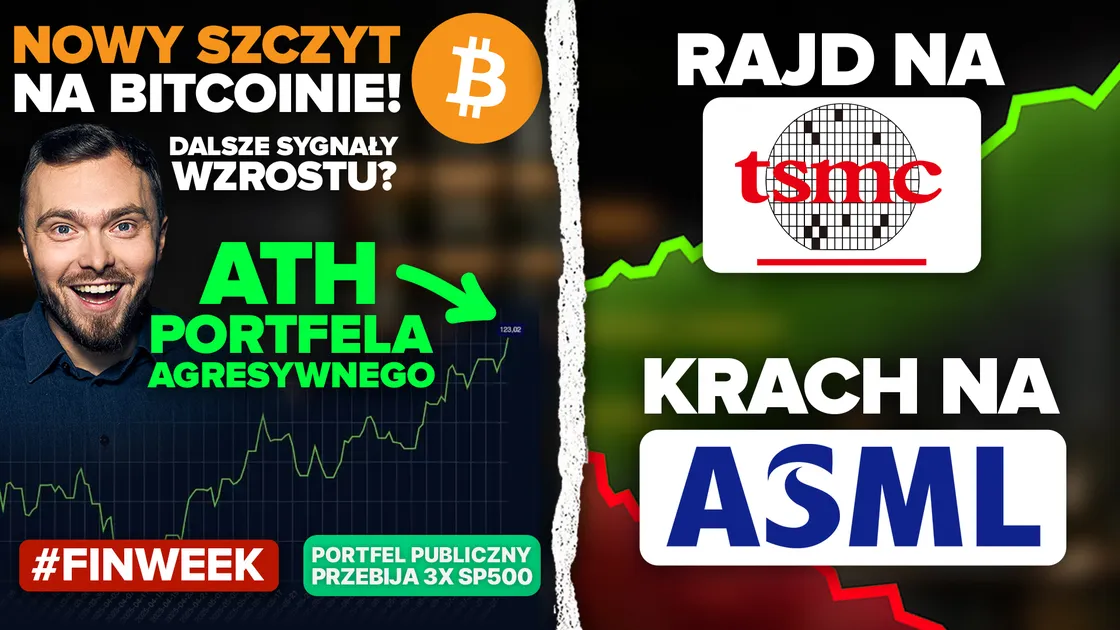 ASML tonie, TSMC rośnie! Bitcoin i Ethereum znów na fali – a mój portfel z rekordem!