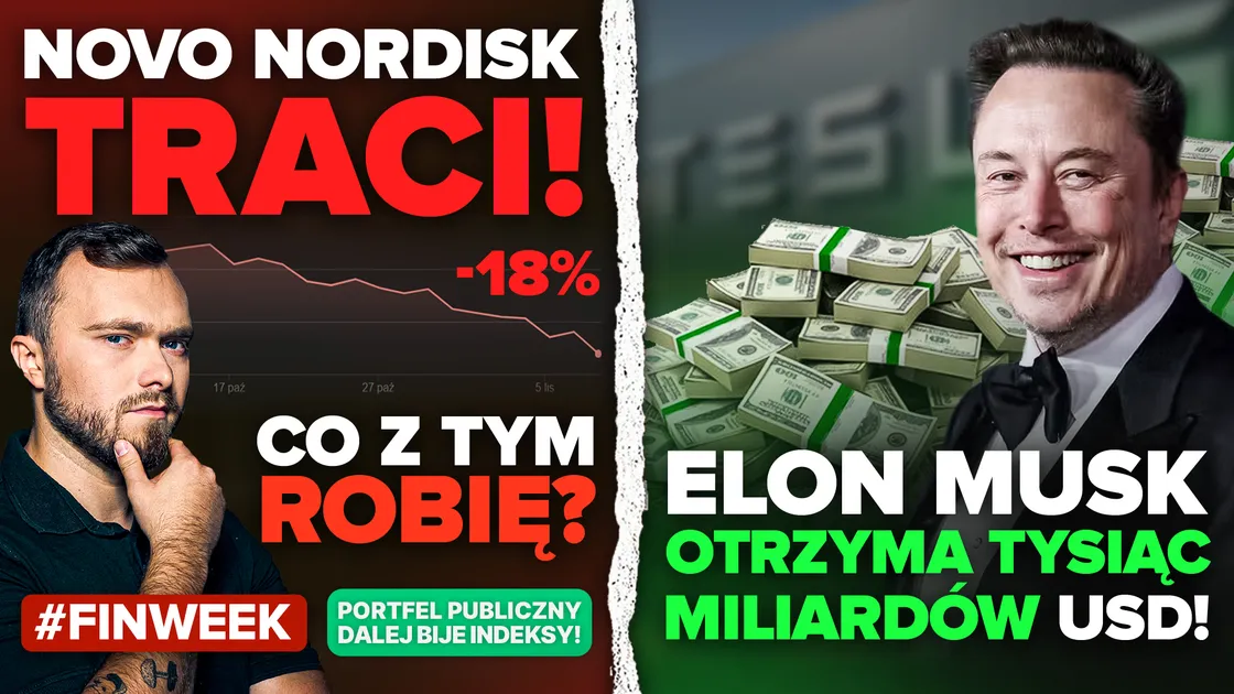 Novo Nordisk spada – ja kupuję! BILION dolarów trafi do Muska, Amazon na szczycie! Co z portfelem?