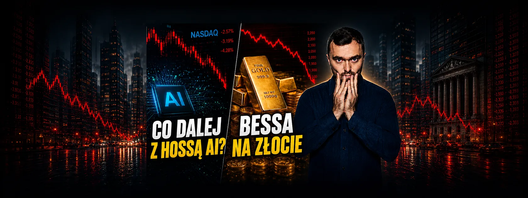 Nasdaq zalicza korektę, a złoto wpada w bessę. Co dalej z hossą AI?
