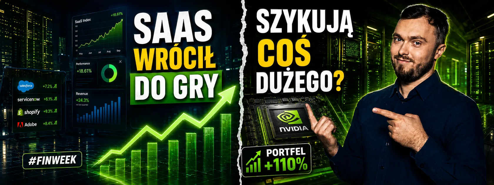 Spółki software wystrzeliły, a Nvidia szykuje niespodziankę roku. Mój portfel zalicza szczyt +110%