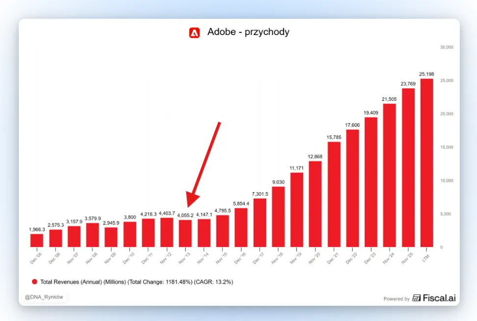 Adobe: chwilowe spowolnienie nie zatrzymało długoterminowego wzrostu