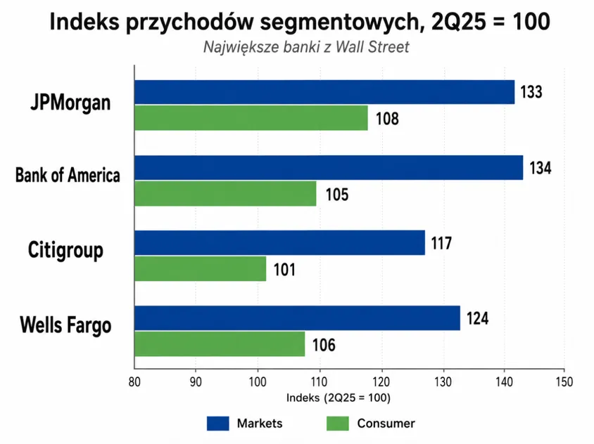 Przychody segmentów banków USA
