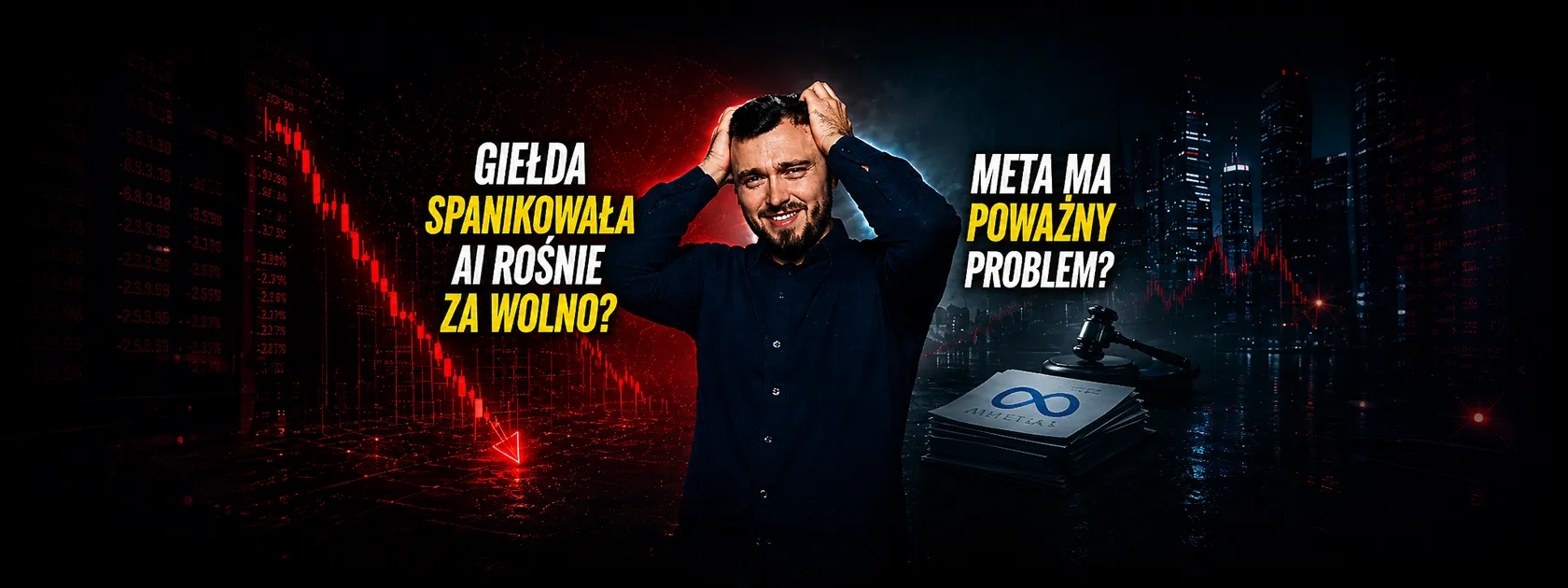 Giełda panikuje po danych Anthropic, a Meta dostaje pozew na 1,4 biliona USD