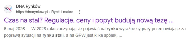 Prognozy dla rynku stali
