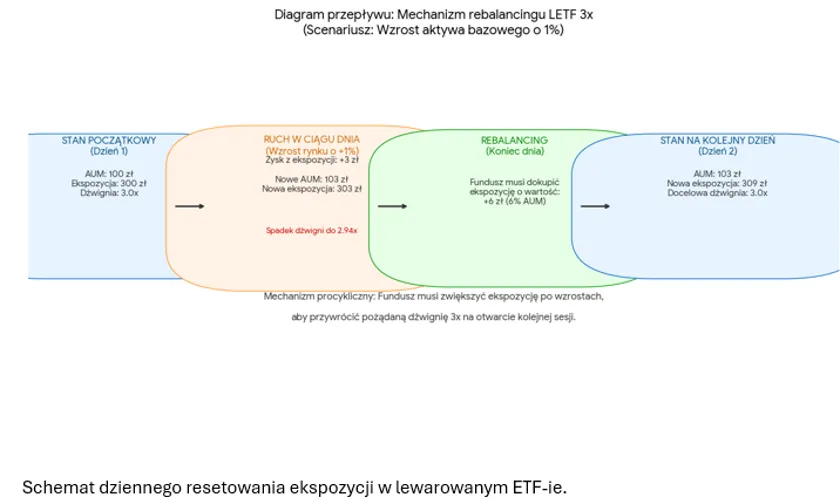 Rebalancing lewarowanego ETF 3x
