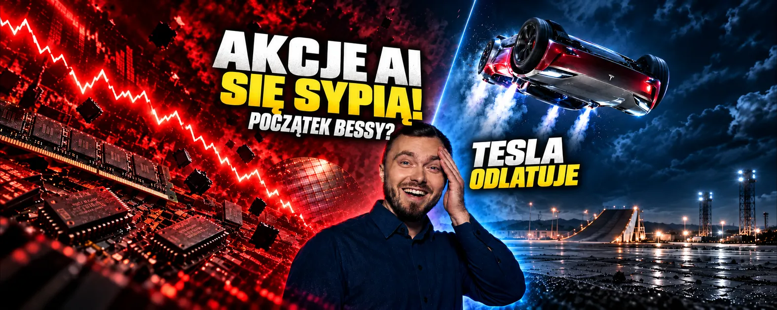 AI spadają, Tesla odlatuje