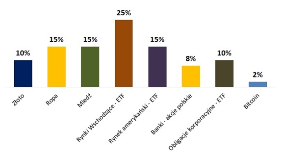 Modelowy portfel po zmianach na początku I kwartału 2021