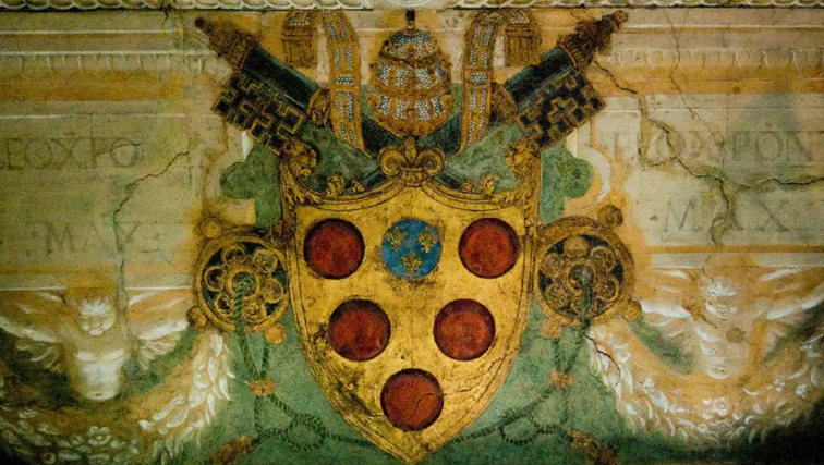 Herb rodu Medyceuszy w muzeum watykańskim