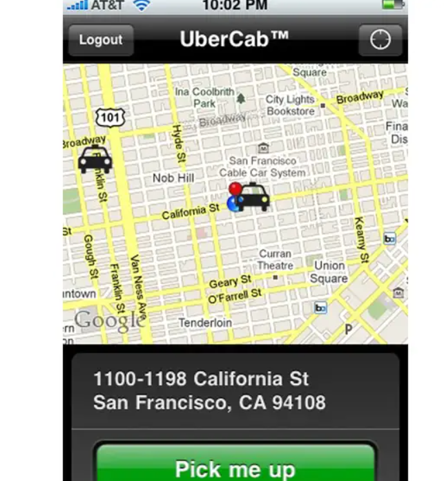 Czerwiec 2010: Uruchomienie usługi UberCab w San Francisco. W tamtym czasie kosztowało to około 1,5 raza więcej niż zwykła taksówka, ale zamówienie samochodu sprowadzało się do wysłania SMS-a lub naciśnięcia przycisku. Szybko stał się hitem wśród techników z Bay Area.