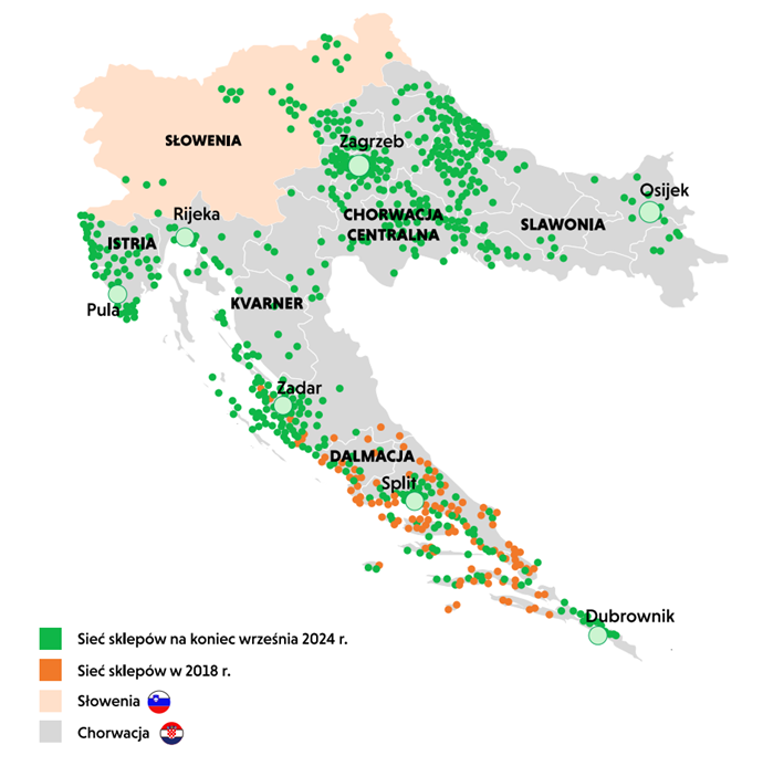 Rozwój sieci sklepów Studenac: Ekspansja w Chorwacji i Słowenii (2018–2024)