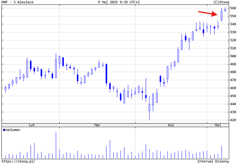 „DNP na fali – kurs rośnie 12. dzień z rzędu i notuje nowe maksima