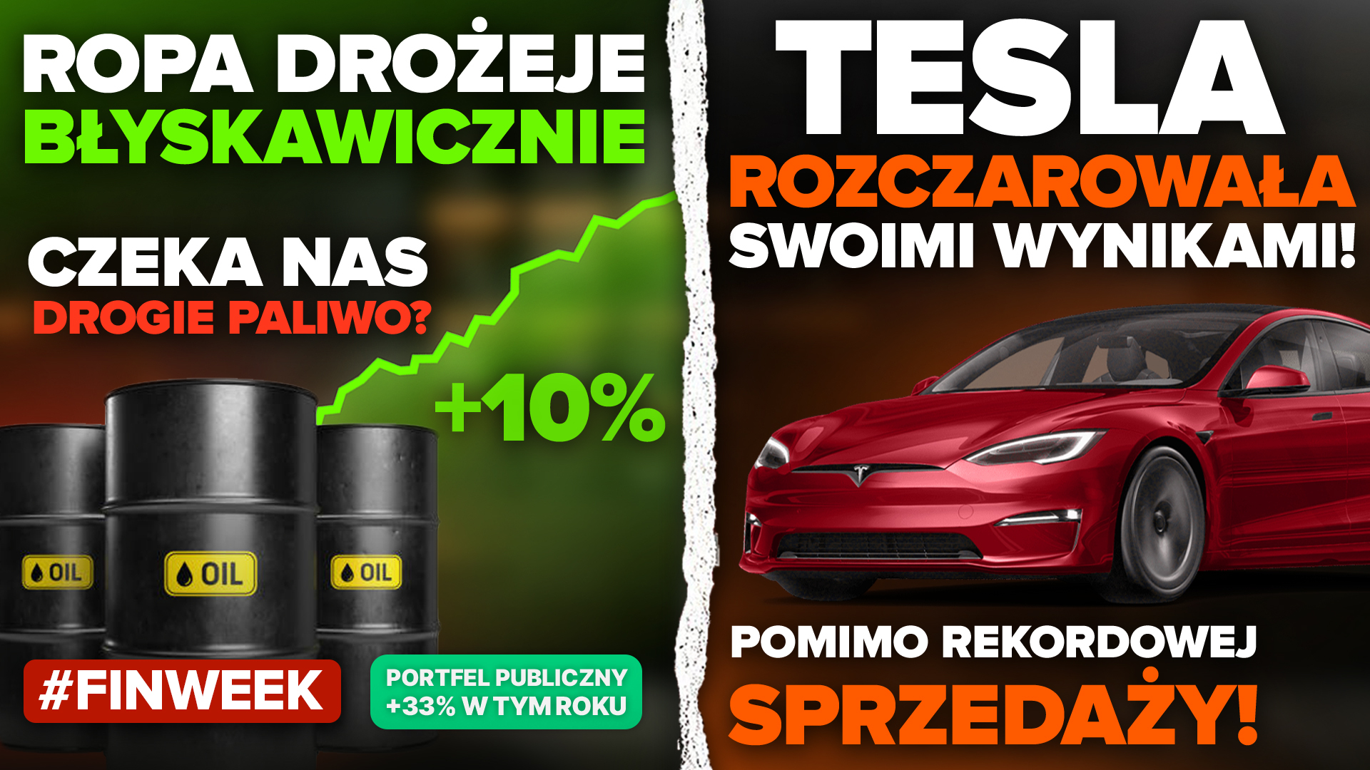 Rajd cen ropy 10%, Tesla zawiodła wynikami, a mój portfel bije kolejne rekordy!