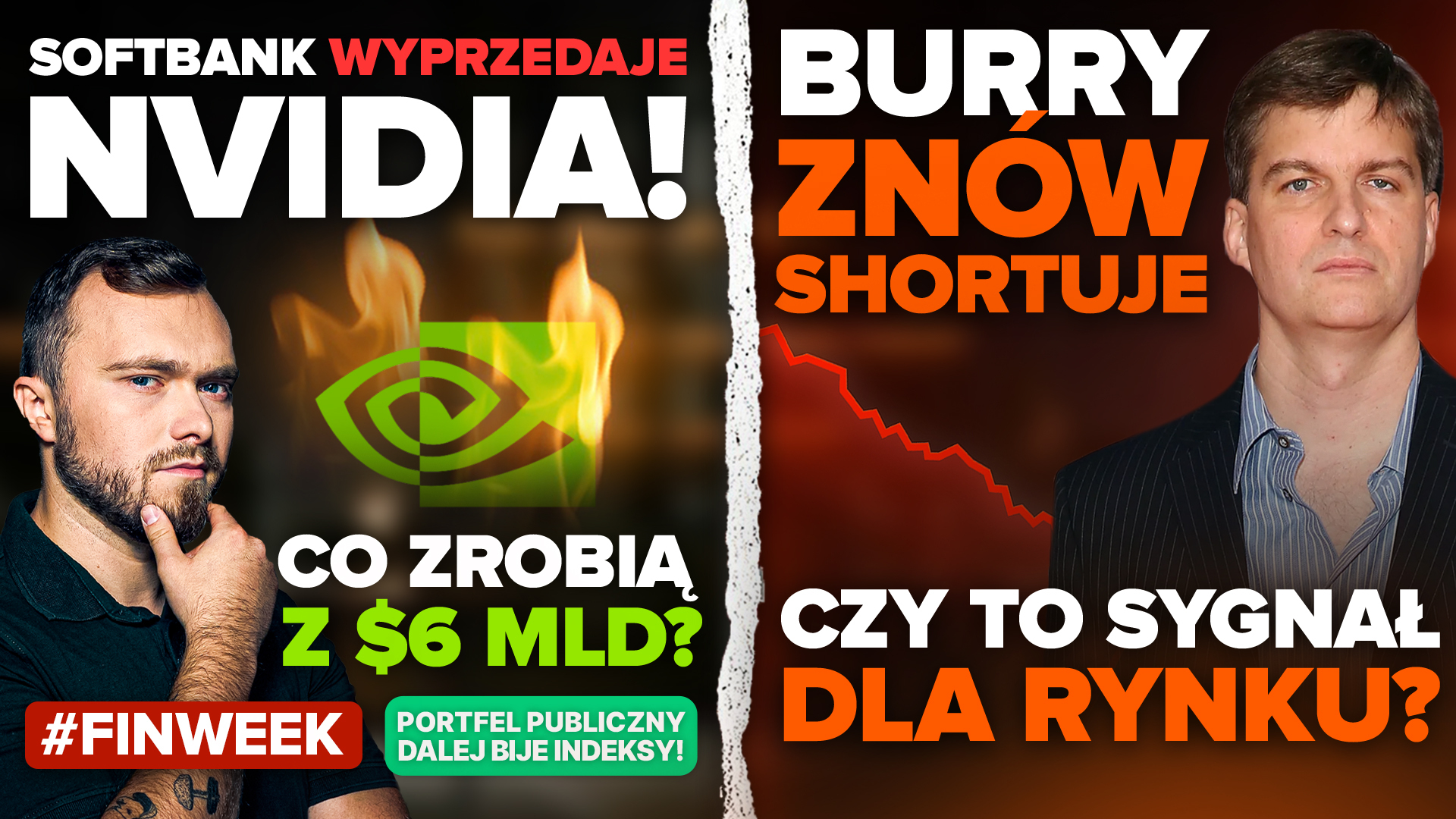 SoftBank sprzedaje akcje Nvidia, a Burry gra na krach rynku. Oznaki końca hossy?