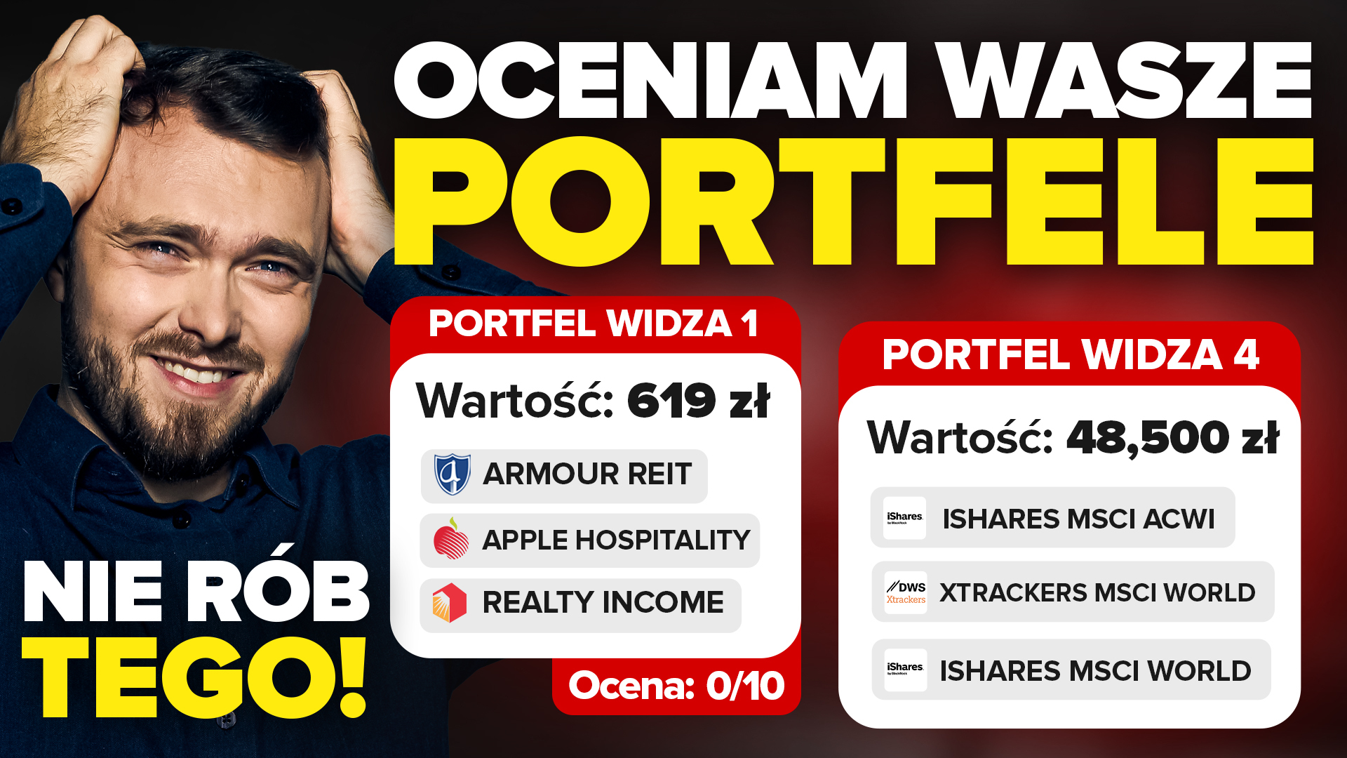 Oceniam najgorsze portfele inwestycyjne widzów. To nadaje się na finansowy kryminał!