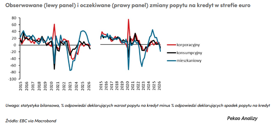 Popyt na kredyt strefa euro