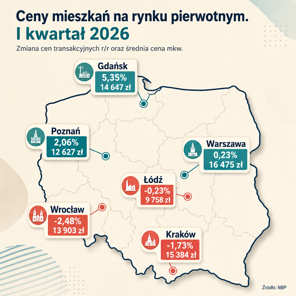 Ceny mieszkań Polska 2026