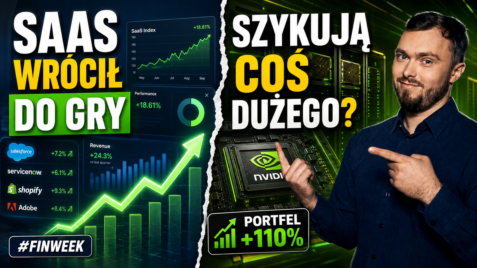 Spółki software wystrzeliły, a Nvidia szykuje niespodziankę roku. Mój portfel zalicza szczyt +110%